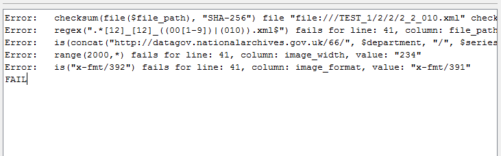 Various validation errors starting with 'Error:   ' are demonstrated