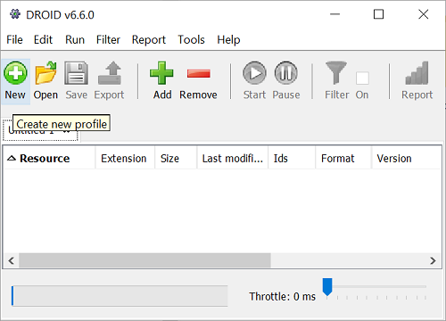 Creating a new profile